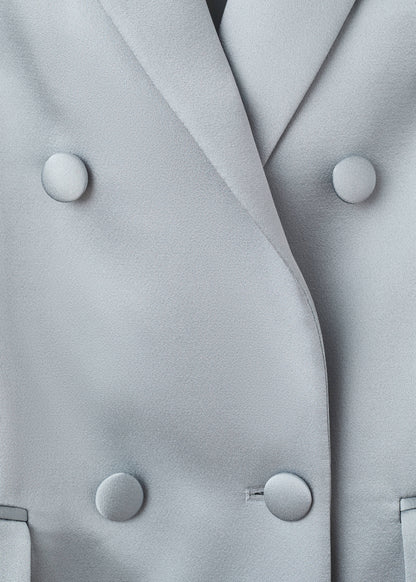 Topstitched lapel blazer