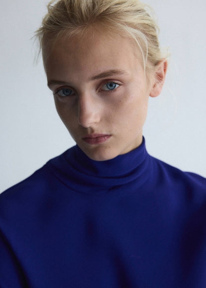 Turtleneck midi-dress