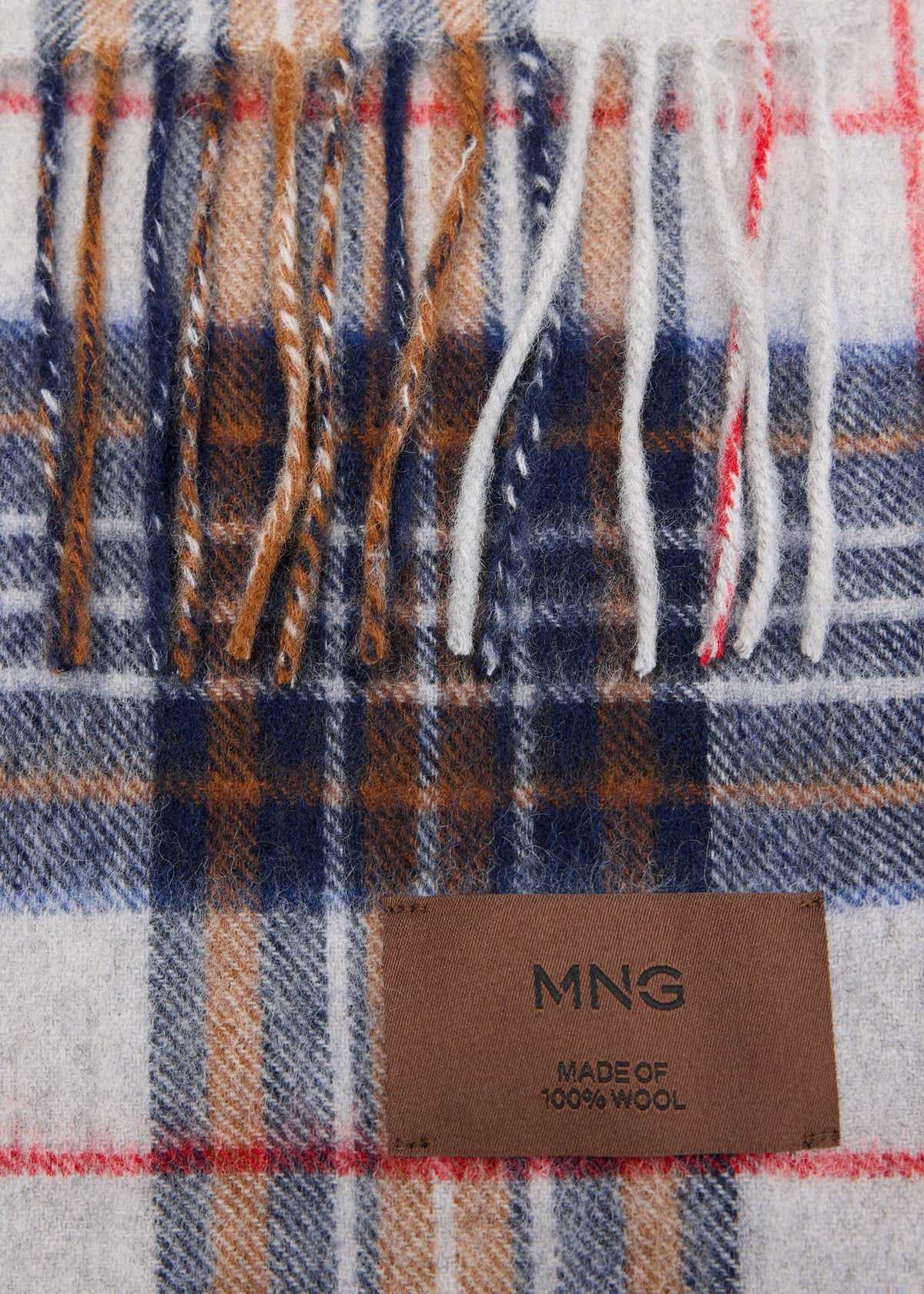 Woollen check scarf