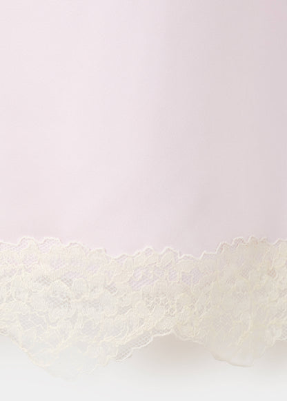 Lace detail satin top