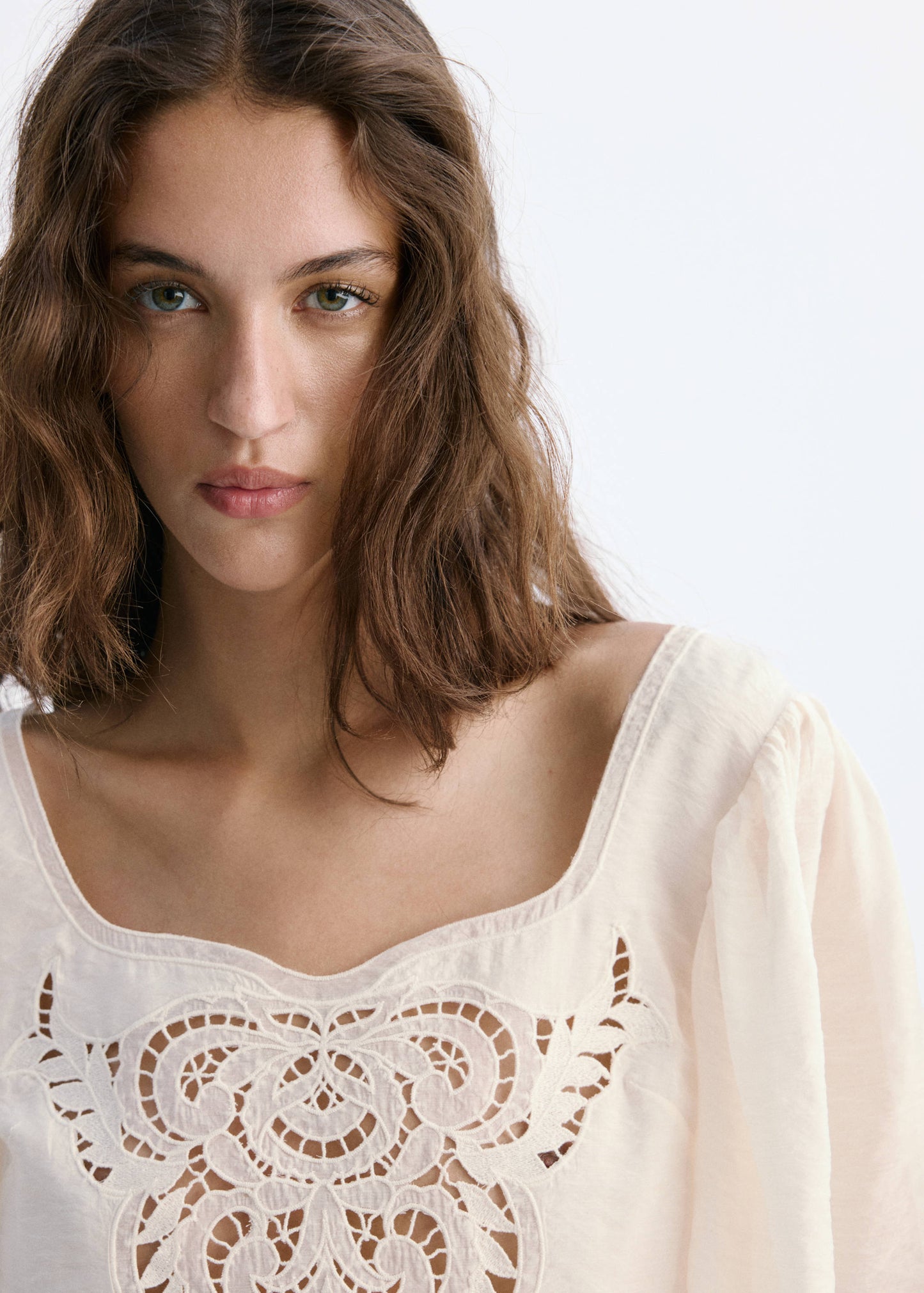 Broderie anglaise crop top