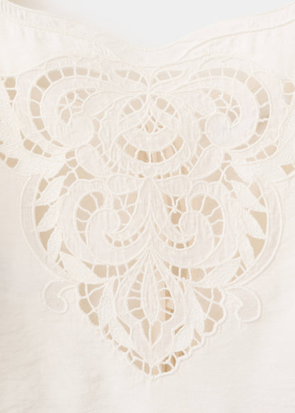 Broderie anglaise crop top