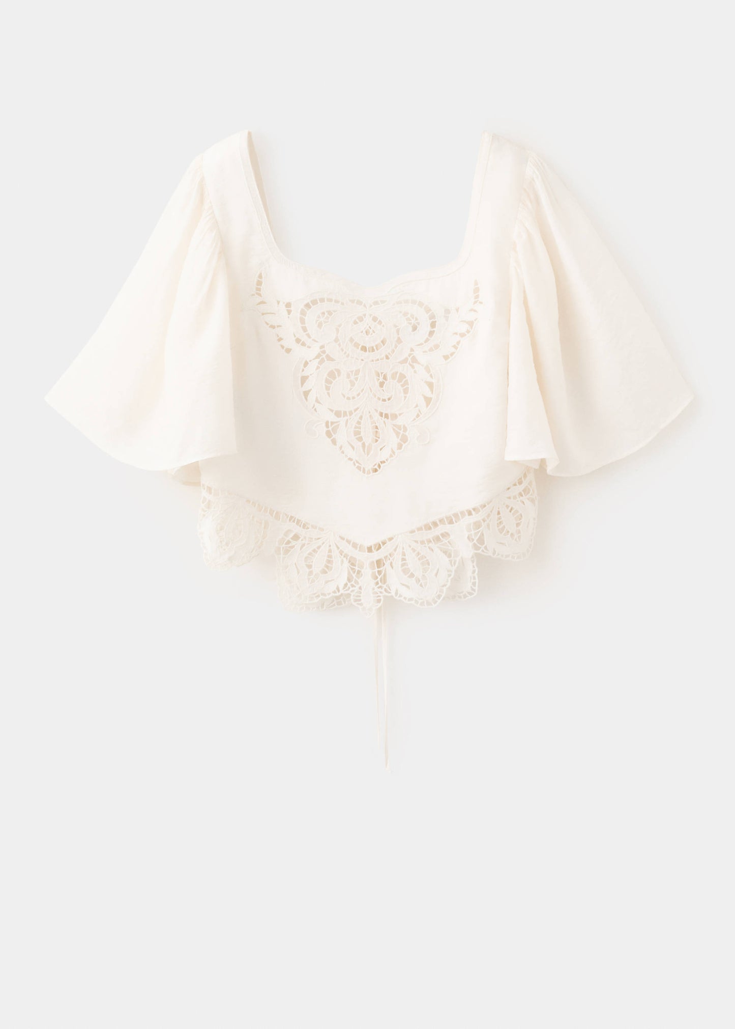 Broderie anglaise crop top