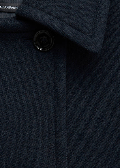 Double-breasted virgin wool coat