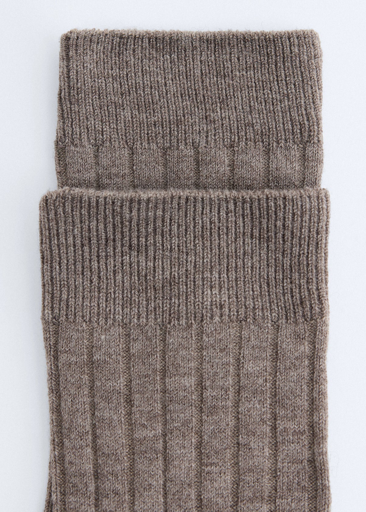 Ribbed wool blend socks