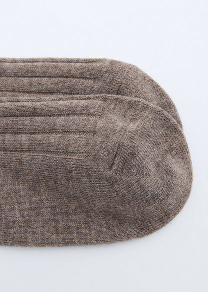 Ribbed wool blend socks