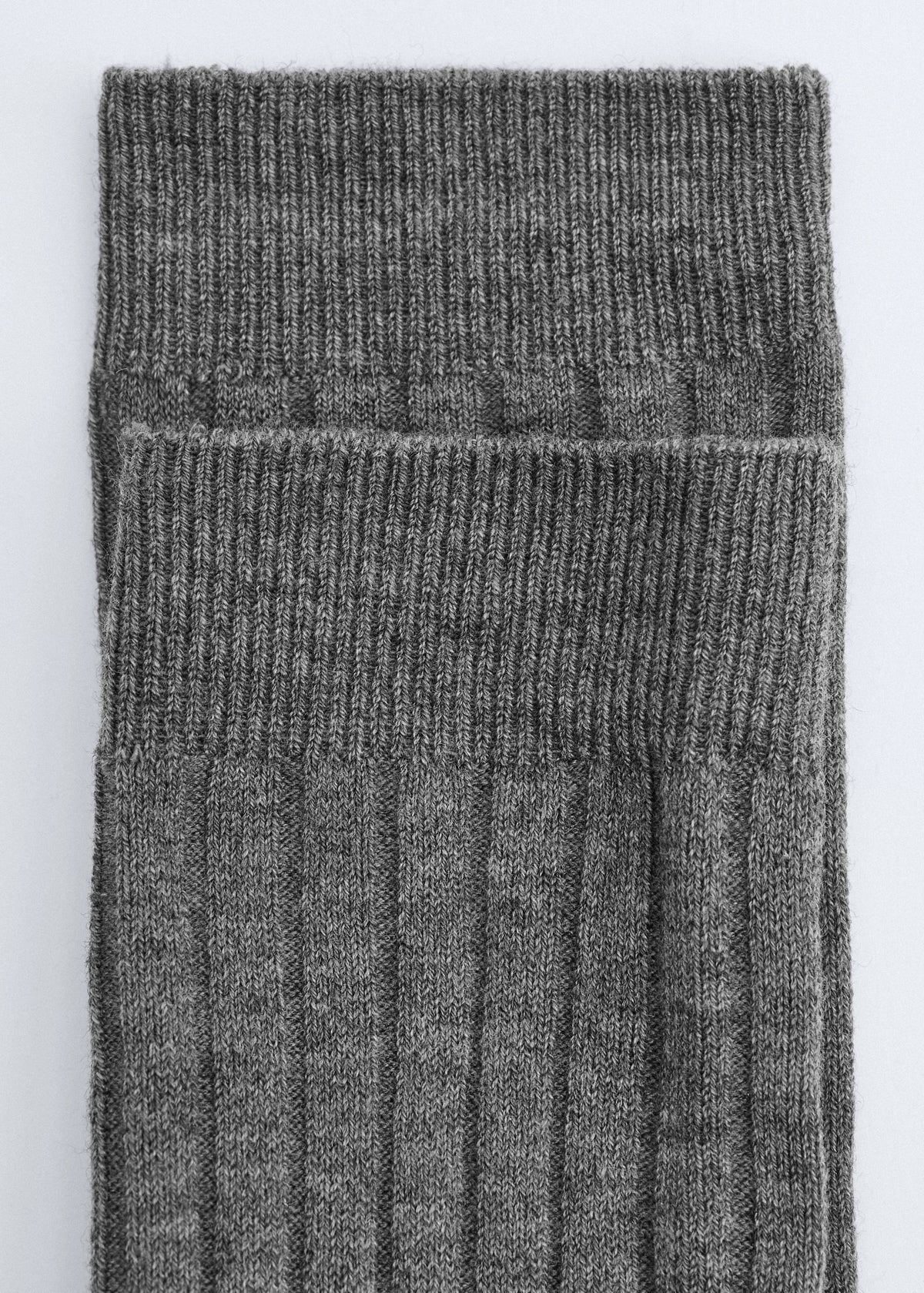 Ribbed wool blend socks
