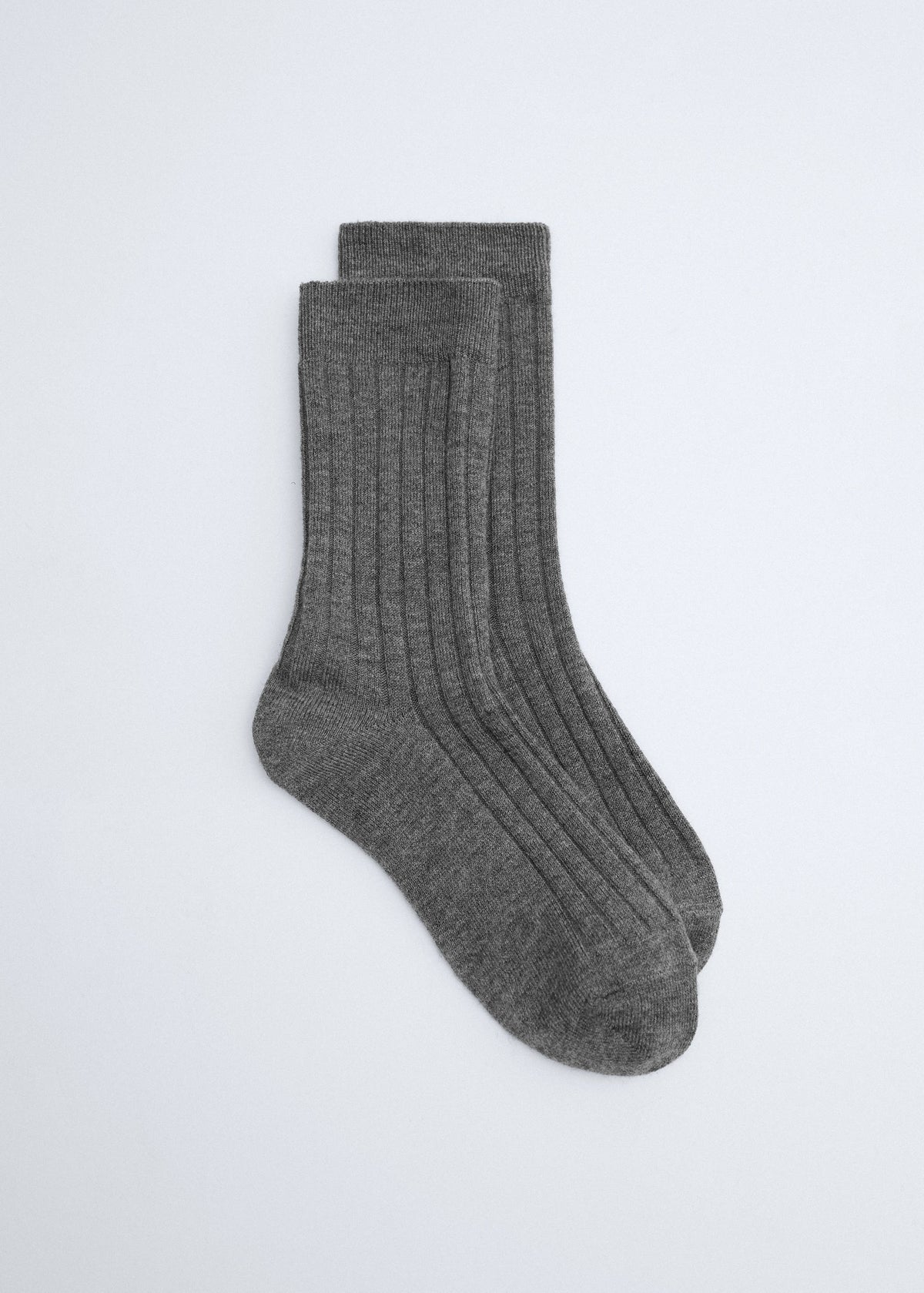 Ribbed wool blend socks