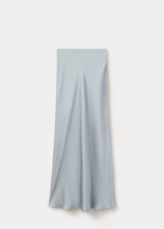 Satin maxi-skirt