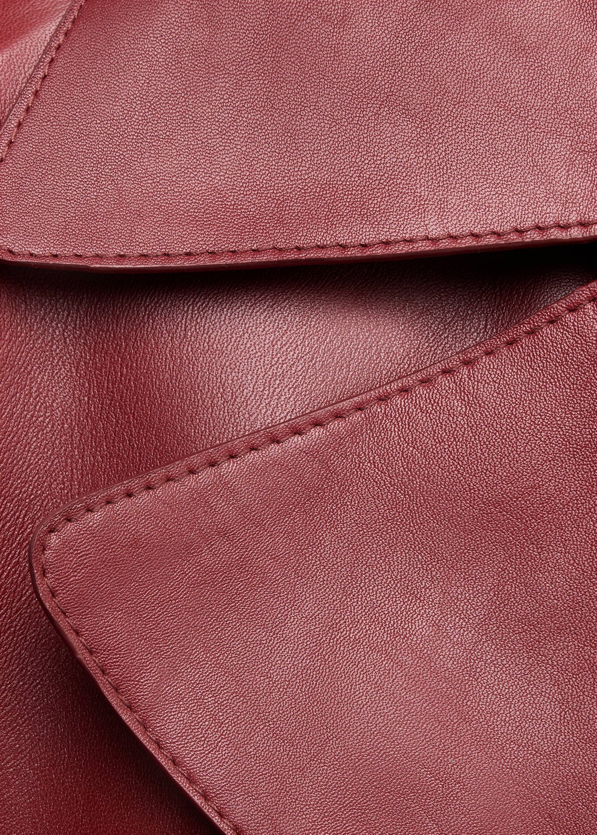 Crop leather trench coat with belt