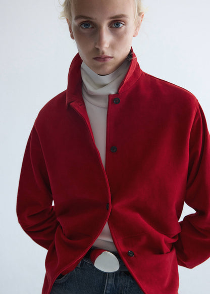 Oversized suede shirt