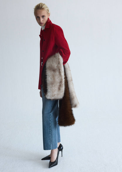Oversized suede shirt
