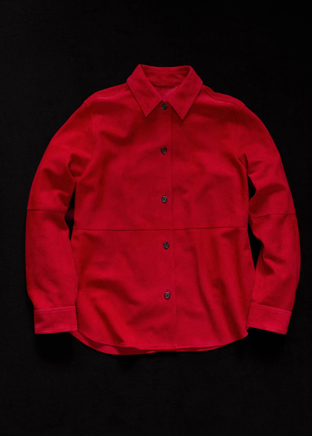 Oversized suede shirt