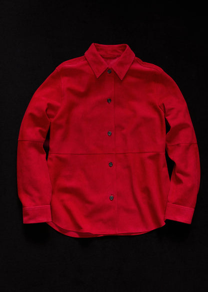 Oversized suede shirt