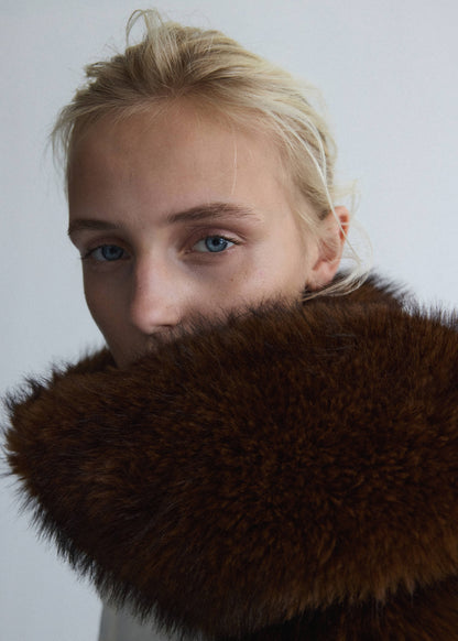 Faux-fur scarf