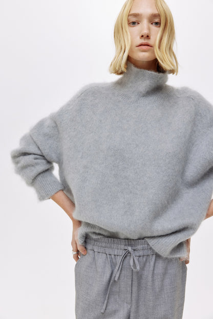 Mohair-blend turtleneck jumper