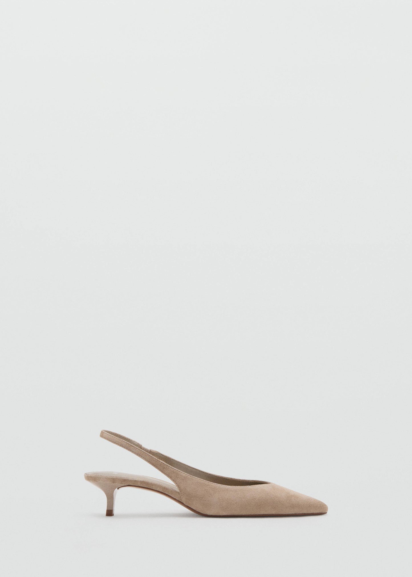 Suede kitten heel shoe
