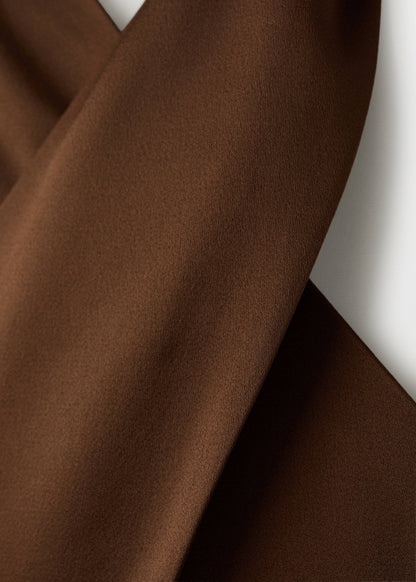 Wrap neckline satin jumpsuit