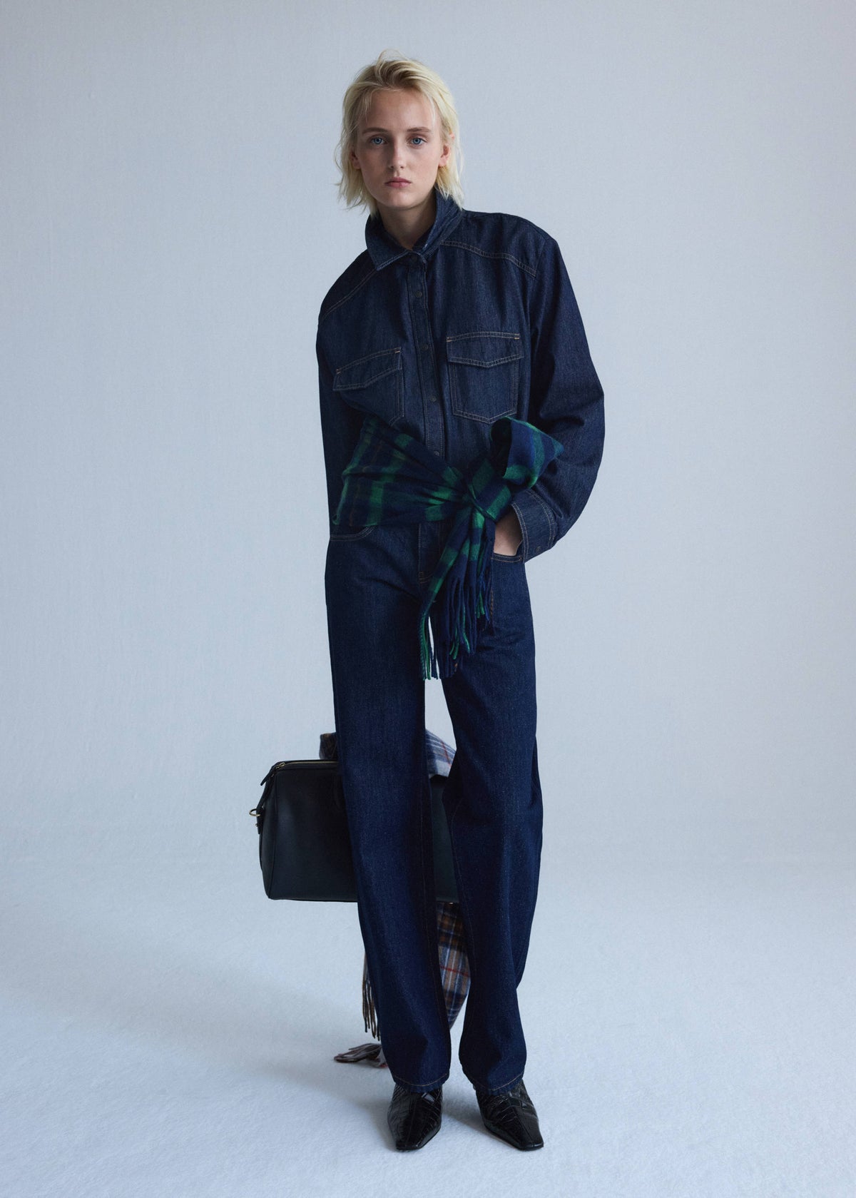 Denim shirt with flap pockets - Women | MANGO United Kingdom