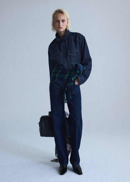 Denim shirt with flap pockets - Women | MANGO United Kingdom