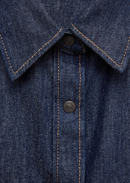 Denim shirt with flap pockets - Women | MANGO United Kingdom