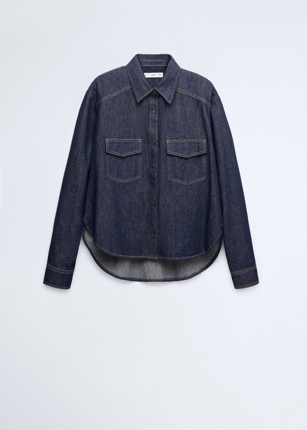 Denim shirt with flap pockets - Women | MANGO United Kingdom