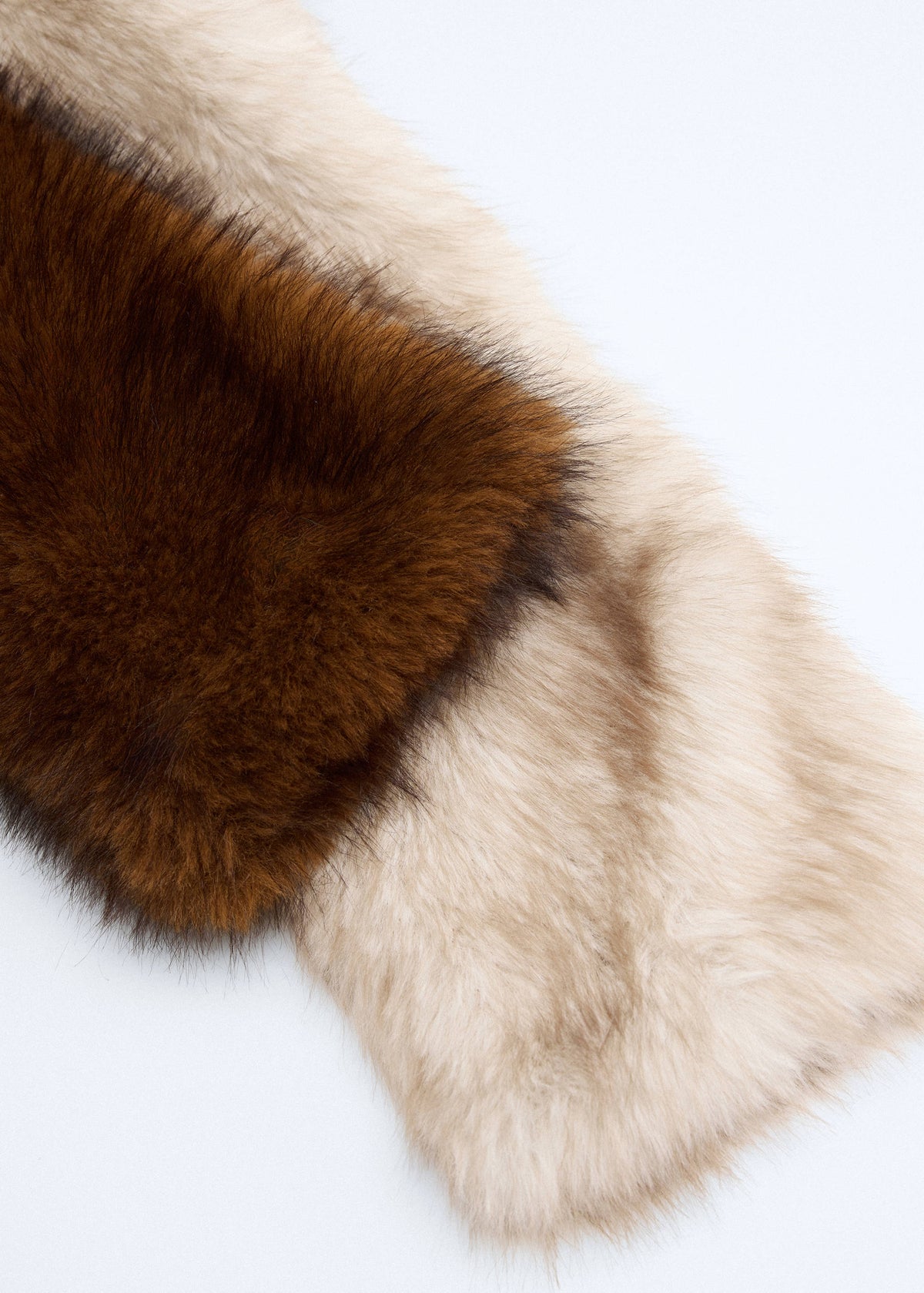 Faux fur contrast scarf