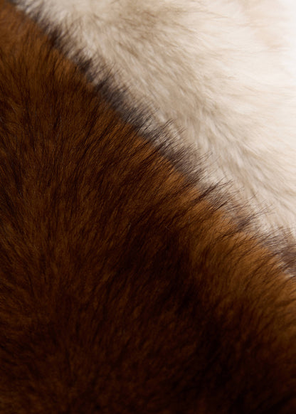 Faux fur contrast scarf
