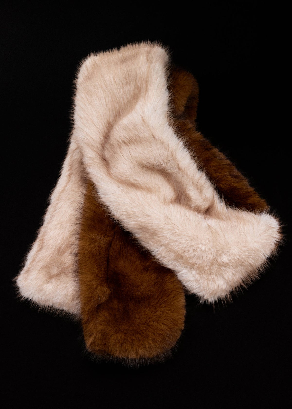 Faux fur contrast scarf