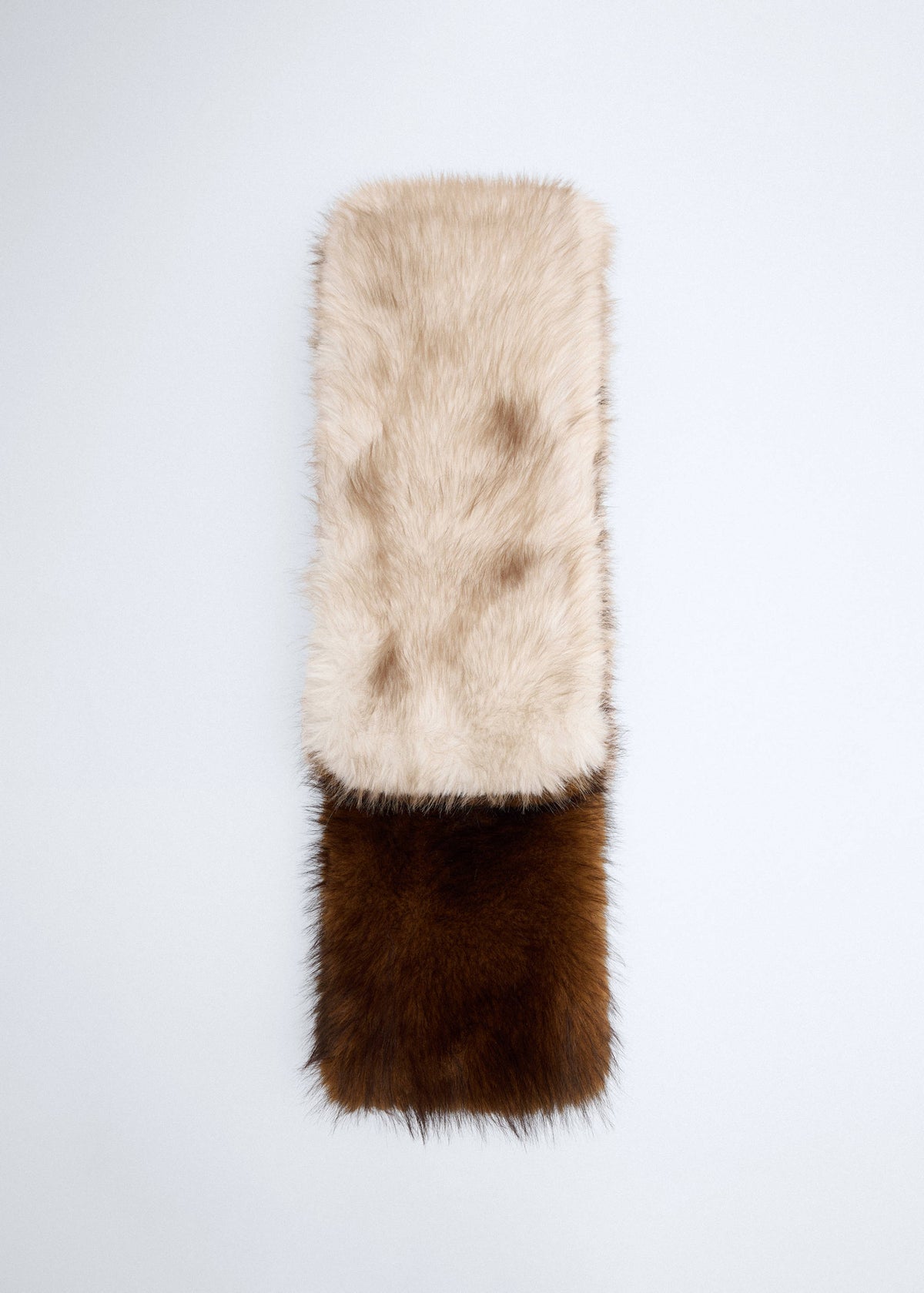 Faux fur contrast scarf
