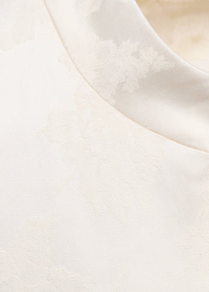 Jacquard jacket with stand collar
