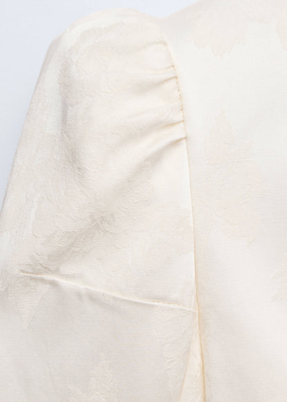 Jacquard jacket with stand collar