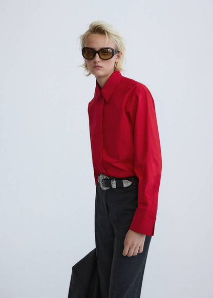 Poplin shirt with pocket