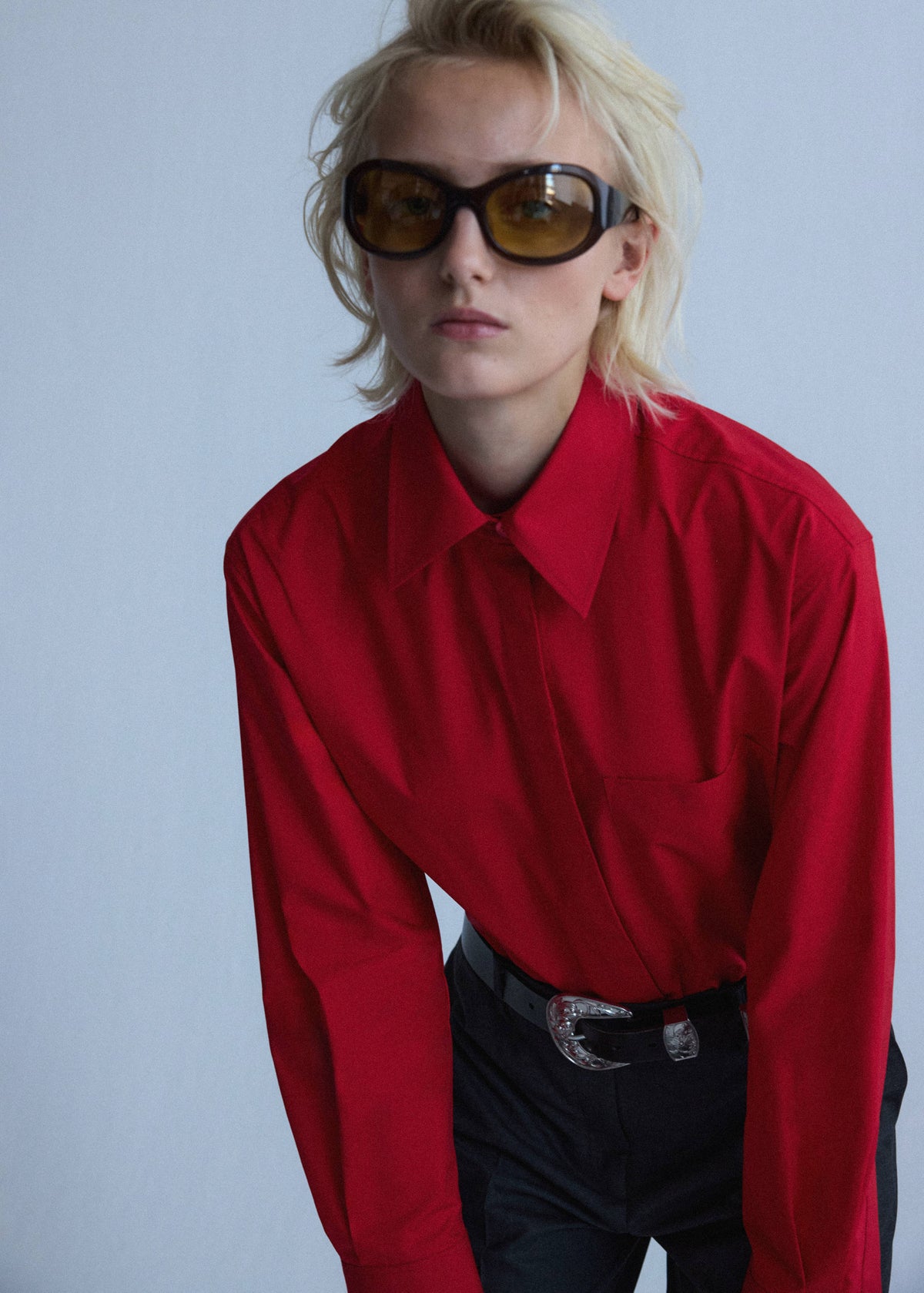 Poplin shirt with pocket