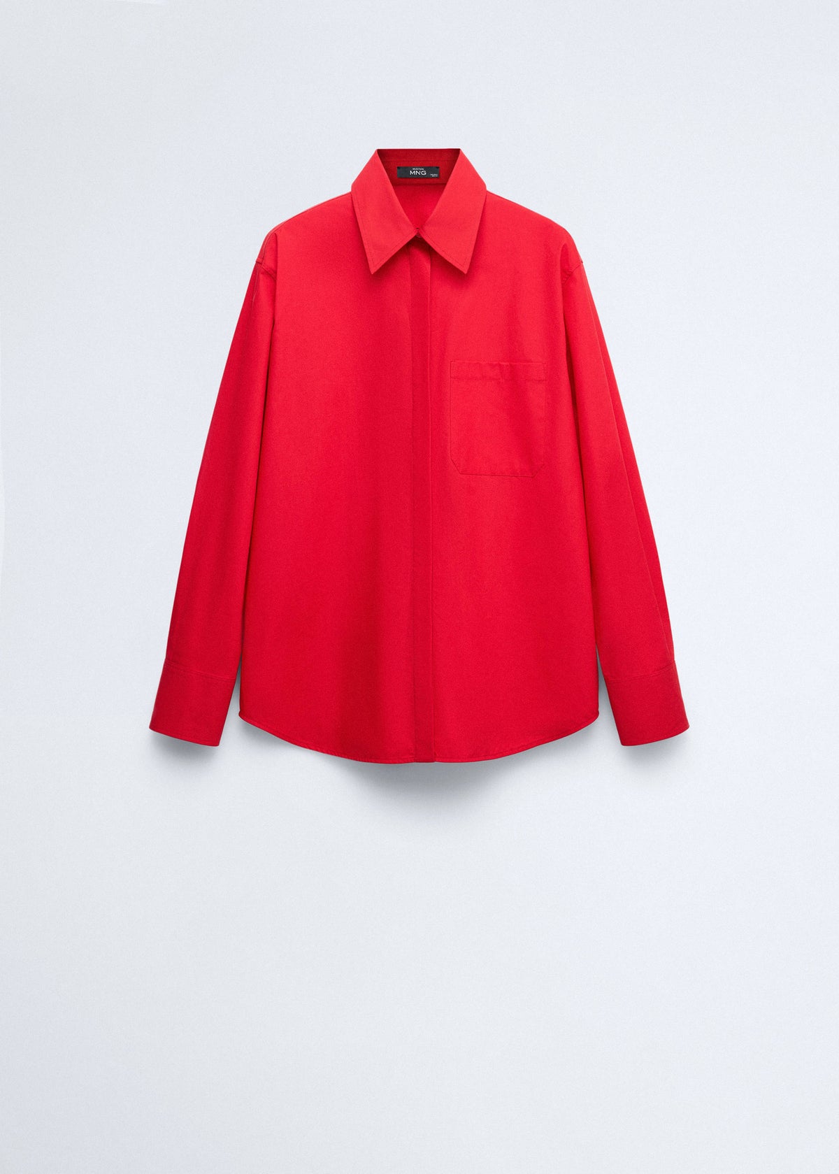 Poplin shirt with pocket