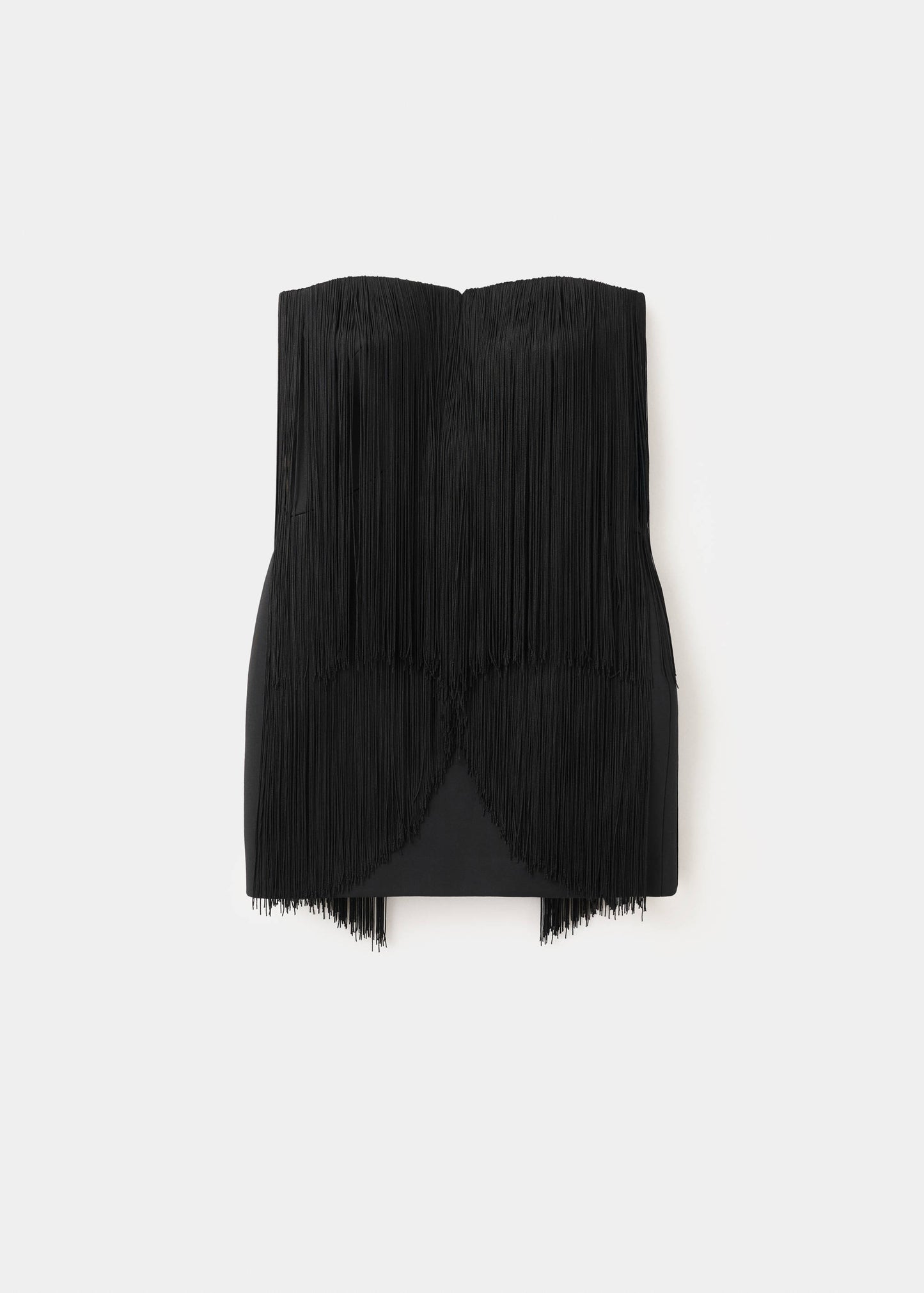 Strapless fringed dress