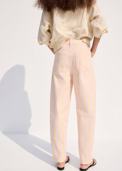 Balloon striped jeans