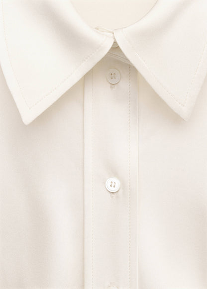 Satin shirt with bow at the back