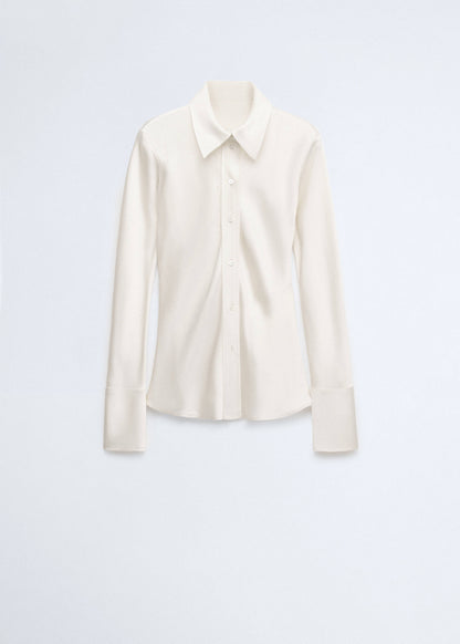 Satin shirt with bow at the back