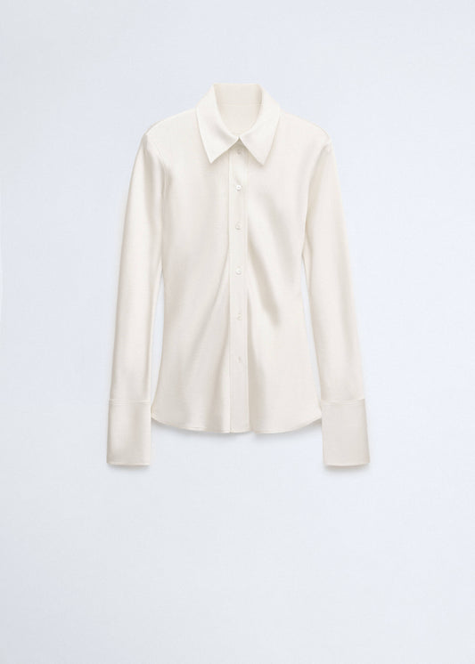 Satin shirt with bow at the back