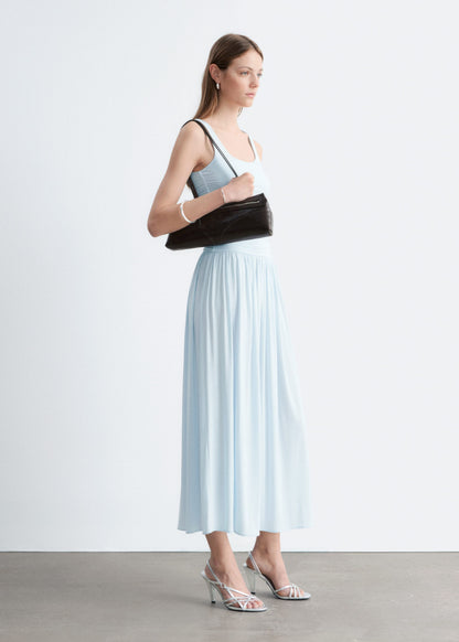 Gathered Jersey Maxi Dress
