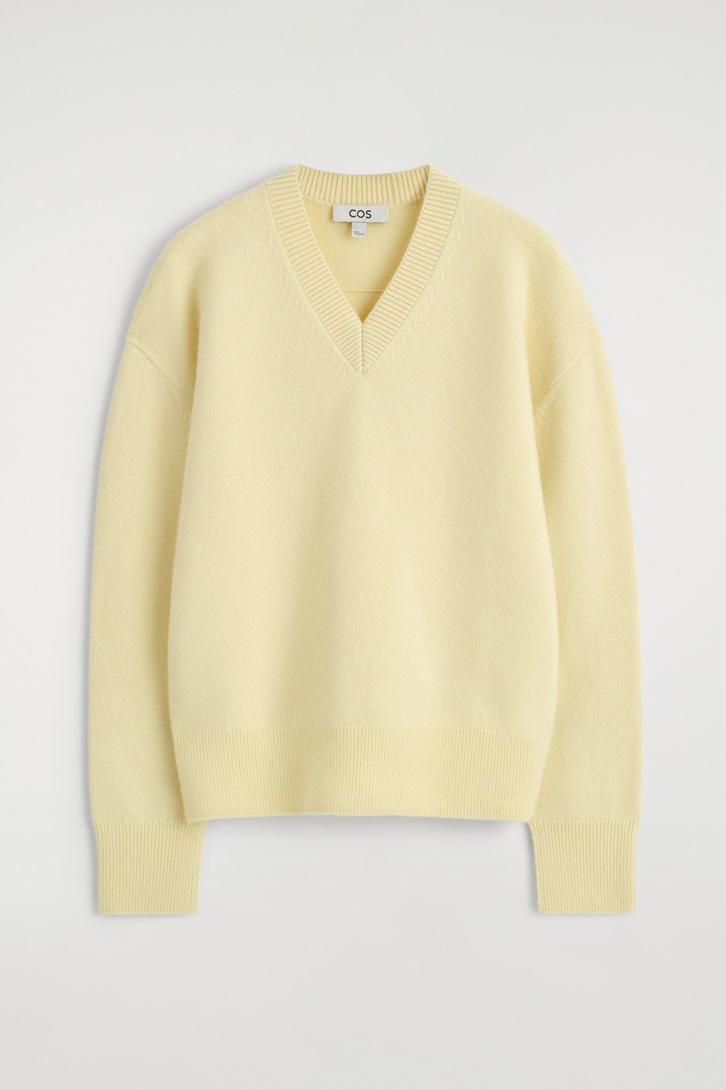 Rounded Wool V-Neck Jumper