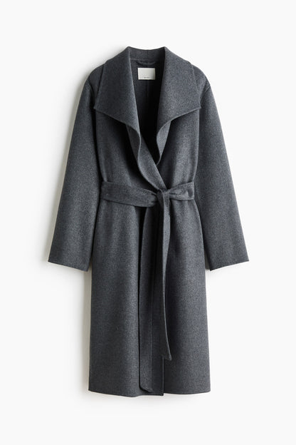 Handmade wool-blend coat