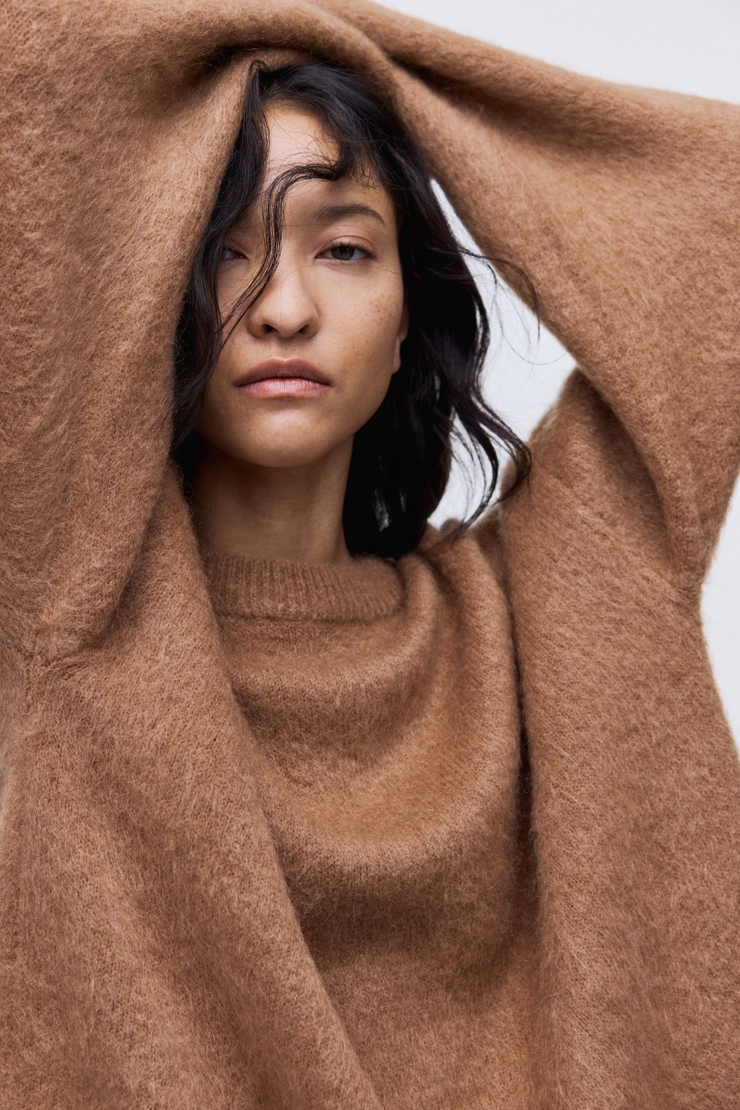 Oversized mohair-blend jumper