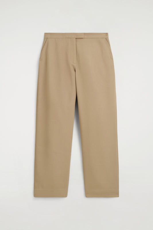 Wool-Twill Straight-Leg Trousers