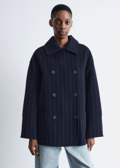 Cocoon-Shaped Wool Jacket