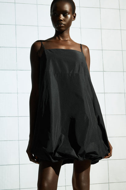 Bubble-Hem Mini Dress