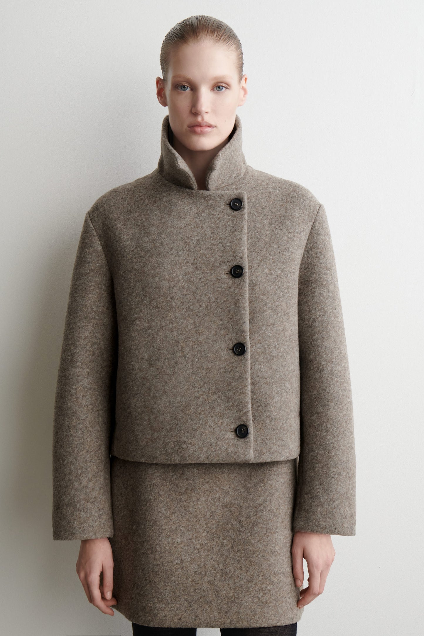 Boiled Wool-Blend Jacket