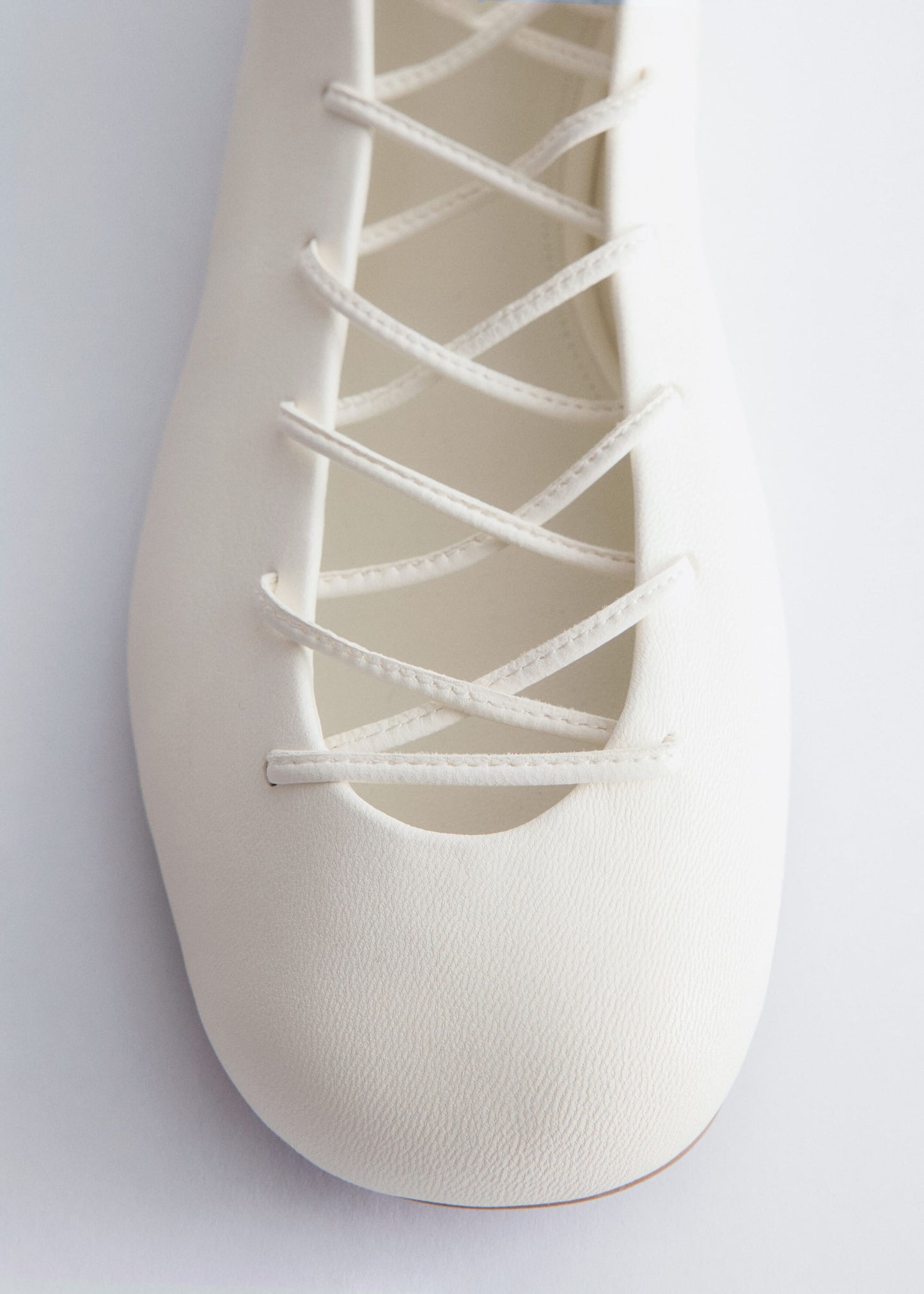 Lace-Up Leather Ballerinas