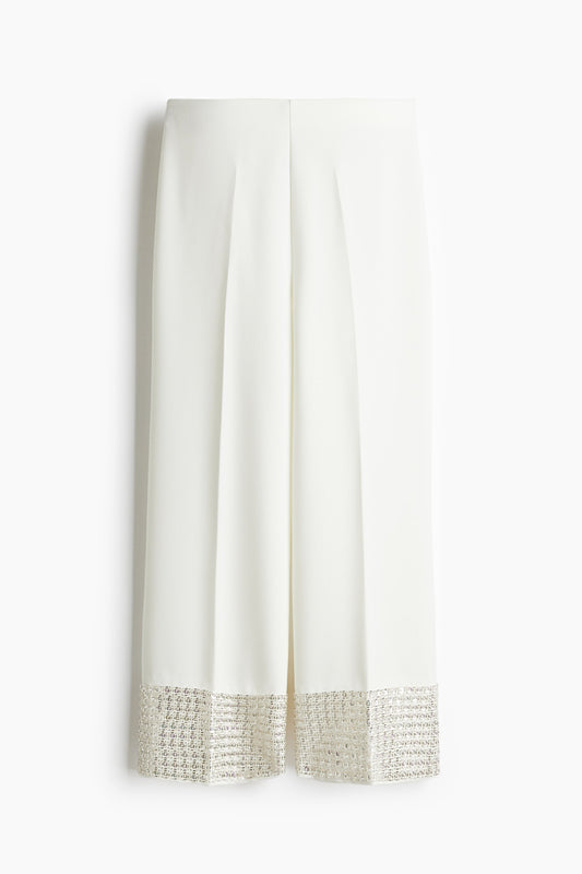 Bead-embellished trousers